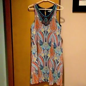 Multi colored dress with beads